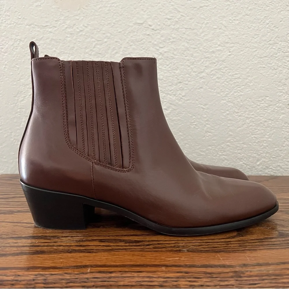 J.Crew Women's Chelsea Ankle Boots Brown Leather 03002 Size 10